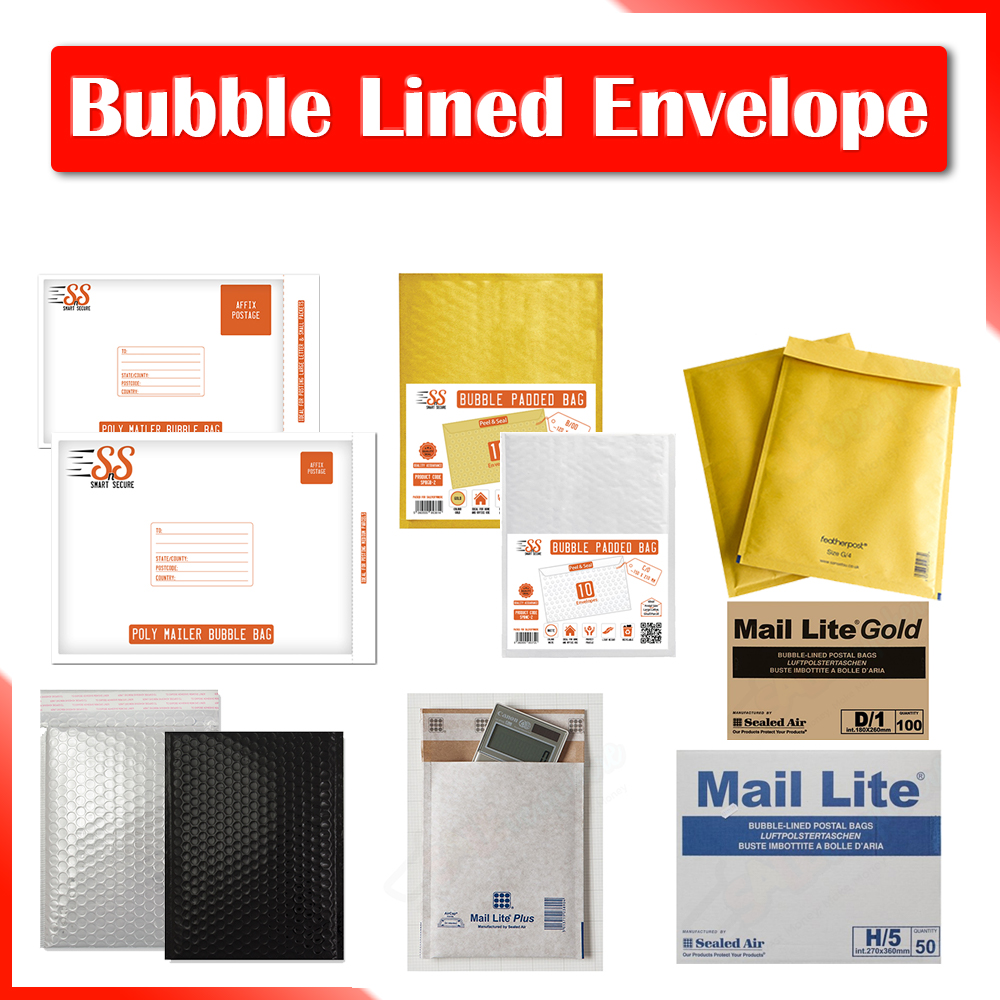 Bubble Lined Envelopes